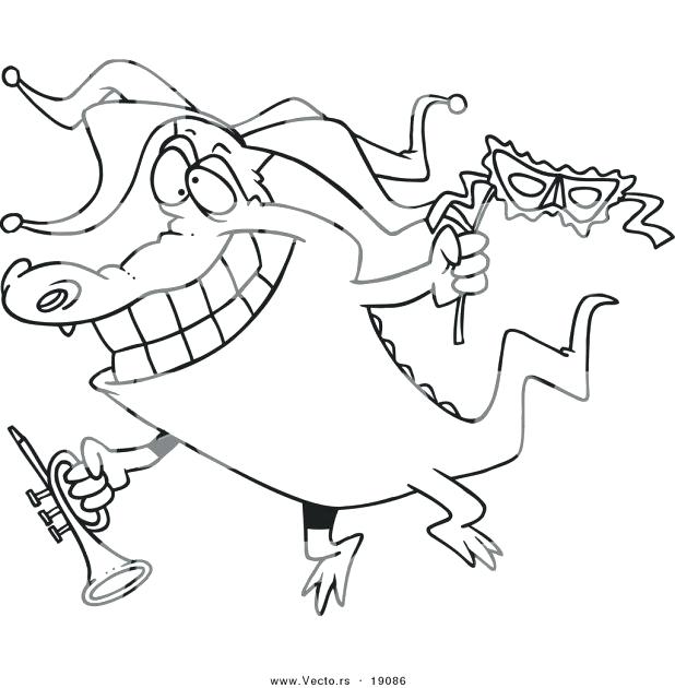 618x630 Crocodile Coloring Page Monkey And The Crocodile Coloring Page