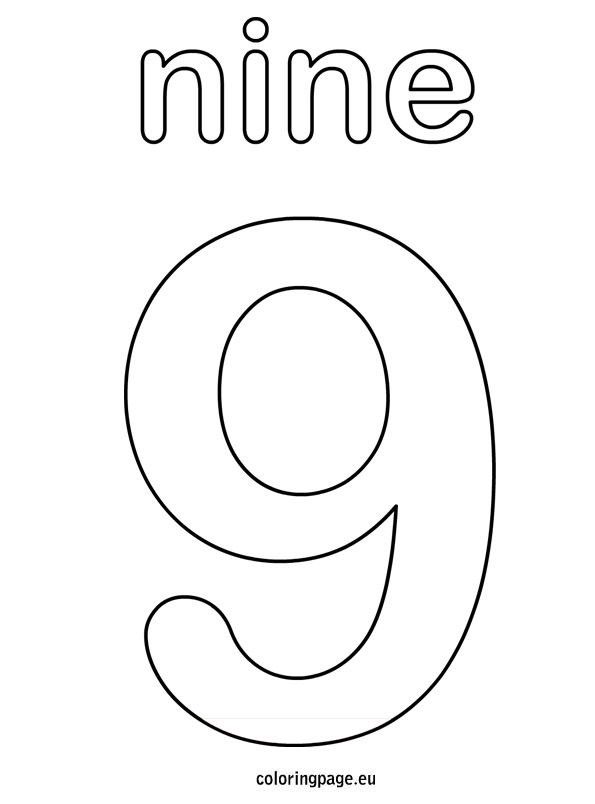 595x804 Nine Coloring Page