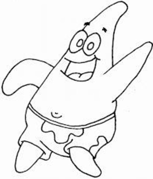 500x582 Patrick Star Coloring Pages For Kids Gtgt Disney Coloring Pages