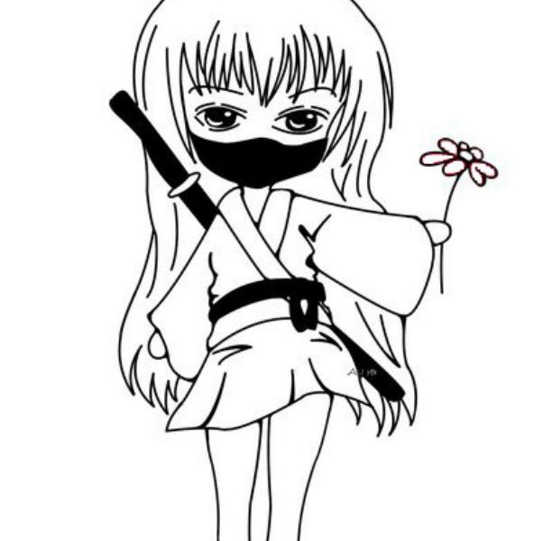 612x600 Girl Ninja Coloring Pages Ninja Coloring Pages Cute Ninja Girl