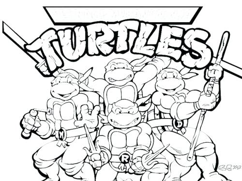 500x374 Ninja Turtle Christmas Coloring Pages Coloring Pages Of A Turtle