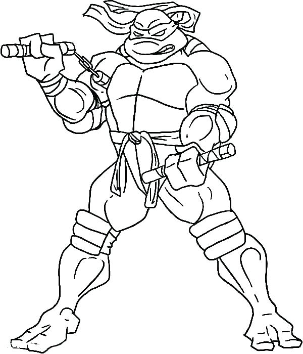 600x700 Teenage Mutant Ninja Turtle Coloring Pages Ninja Turtle Coloring