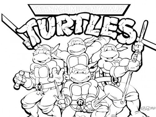 500x374 Printable Coloring Pages Teenage Mutant Ninja Turtles