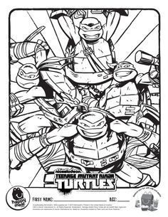 236x305 Cool Ninja Turtle Coloring Page Teenage Mutant Ninja Turtle