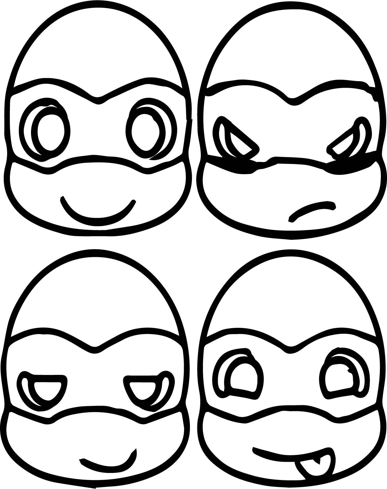 1249x1578 Cute Ninja Turtle Head Coloring Page Wecoloringpage