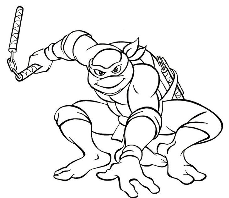 730x630 The Coolest And Funniest Ninja Turtle Michelangelo Coloring Page