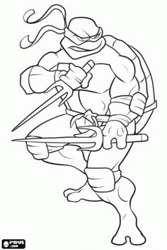 236x354 Ninja Turtles Michelangelo Coloring Picture For Kids Teenage