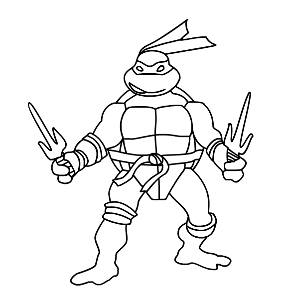 580x600 Raphael Ninja Turtle Coloring Pages On Dibujos Para Colorear