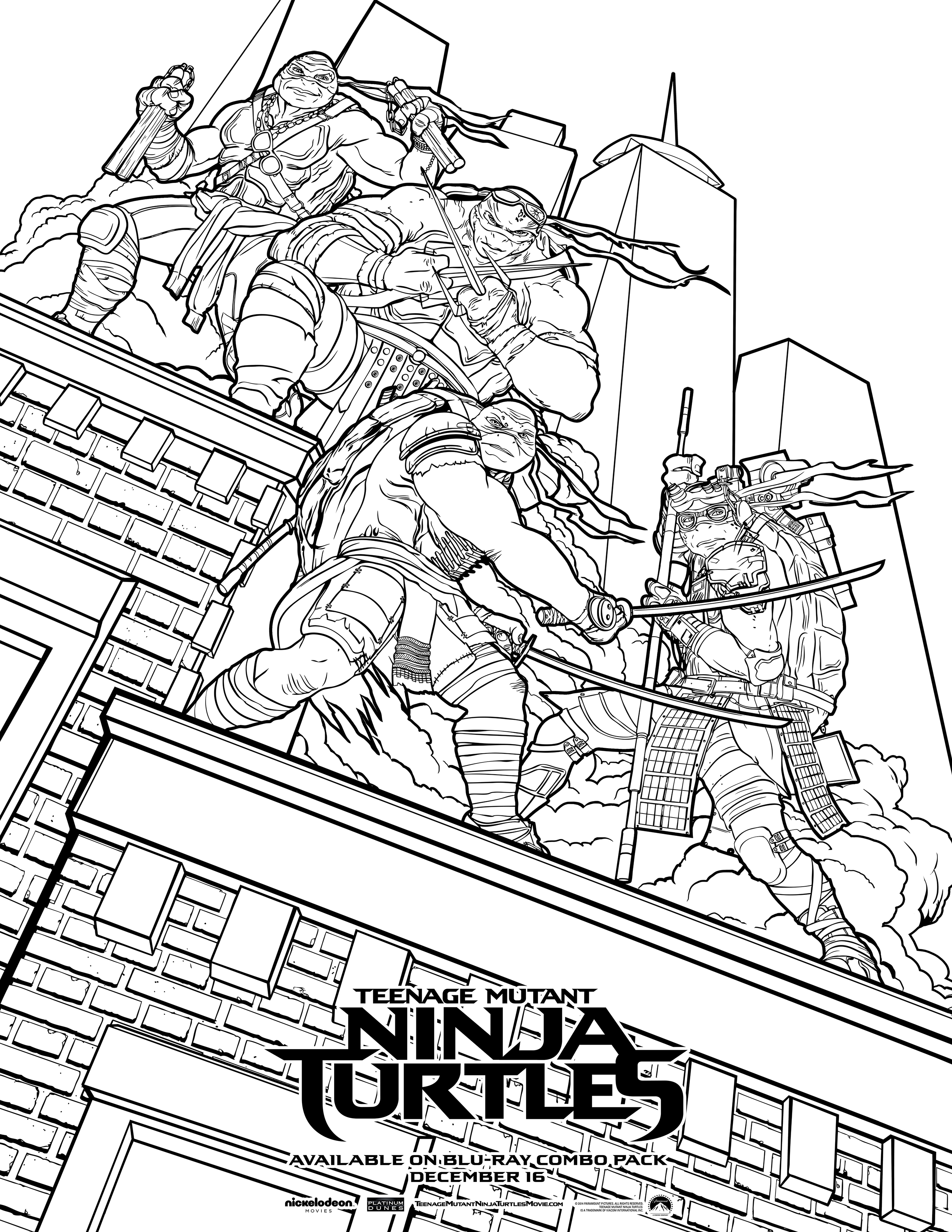 2550x3300 Ninja Turtles Movie Coloring Pages Download Free Coloring Sheets