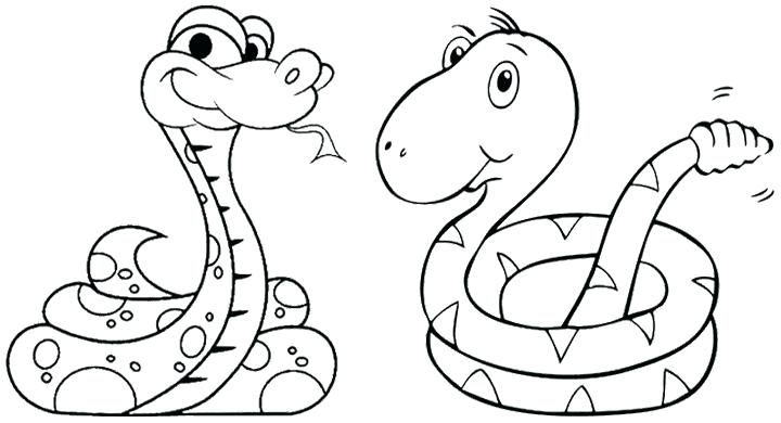 720x390 Snake Coloring Page