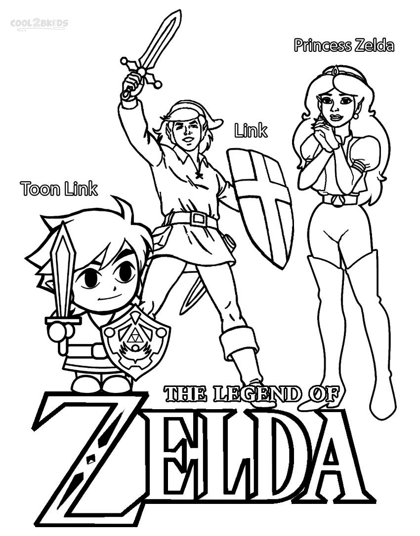 850x1086 Printable Zelda Coloring Pages For Kids