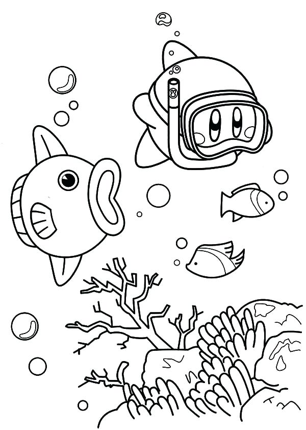 600x842 Excellent Nintendo Coloring Pages Coloring Pages Under The Sea