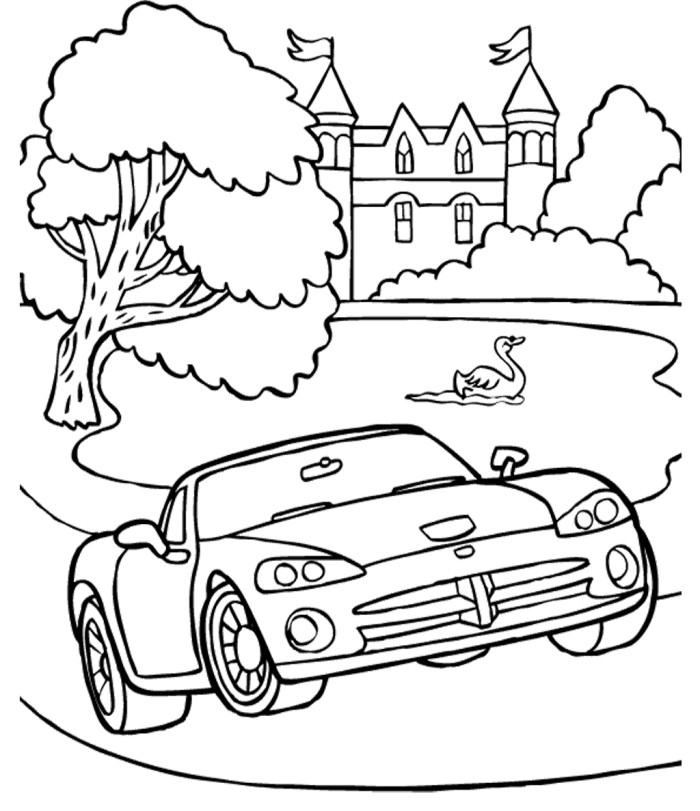 700x811 Dodge Viper Coloring Pages