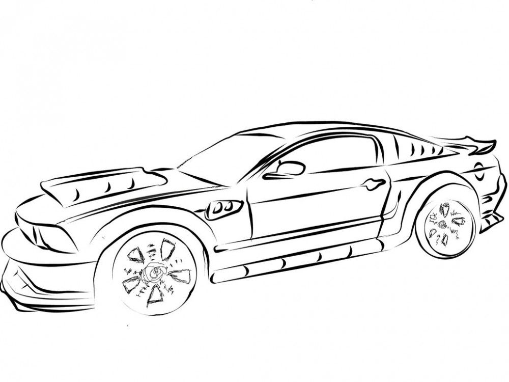1000x750 Mustang Car Art