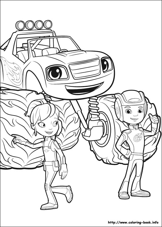 567x794 Blaze And The Monster Machine Coloring Pages