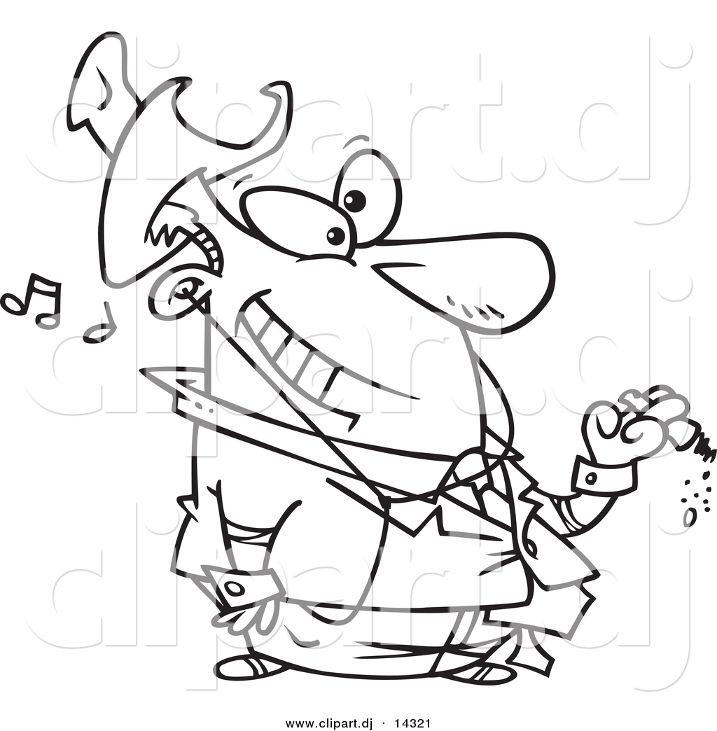 1024x1044 Vector Of Cartoon Businessman Smoking A Cigar And Listening