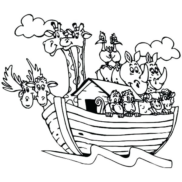 600x600 Noah Ark Coloring Page Or Ark Animals Coloring Page For Tiny Paint