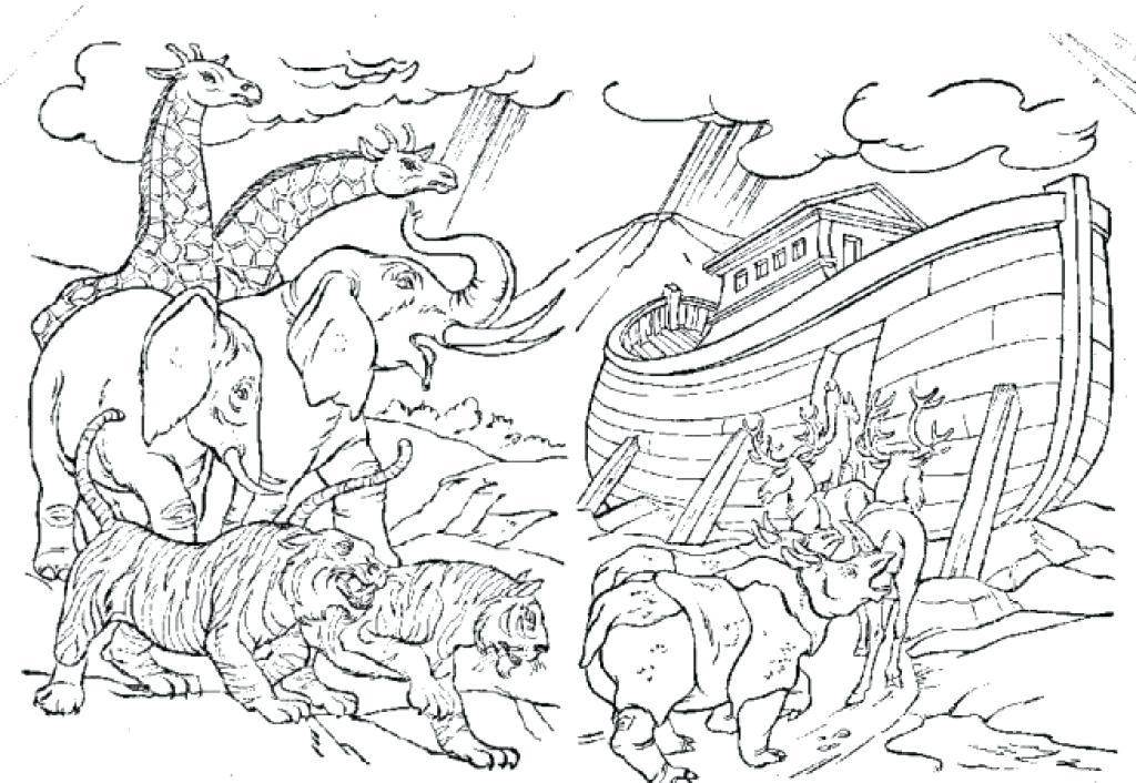 1024x706 Noah Coloring Page Ark Coloring Pages Boat Also S Page Plus
