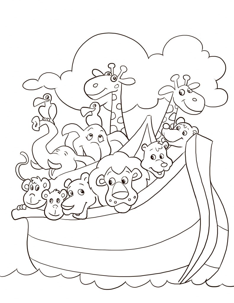 791x1024 Noahs Ark Coloring Page Gites Loire Valley