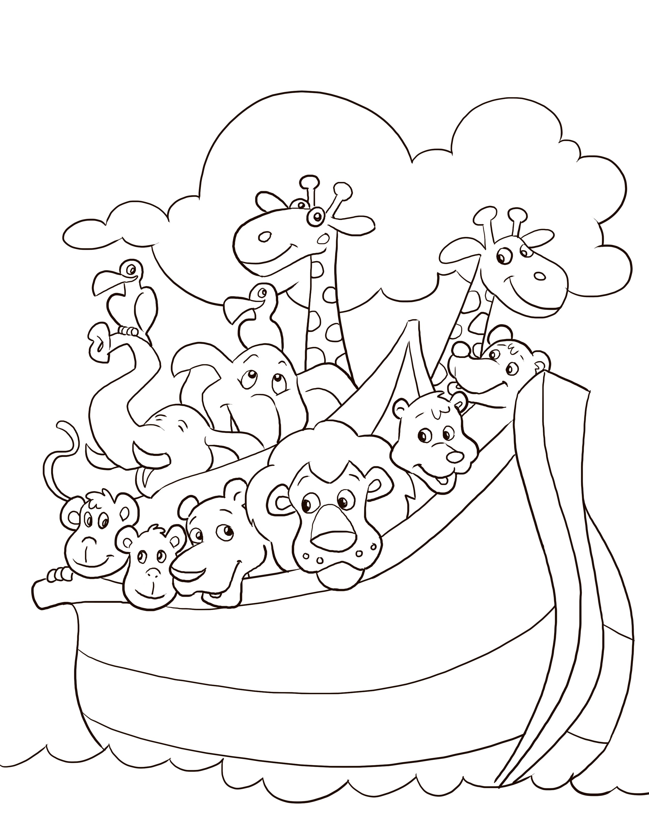 2550x3300 Noah S Ark Coloring Page Pages Sunday