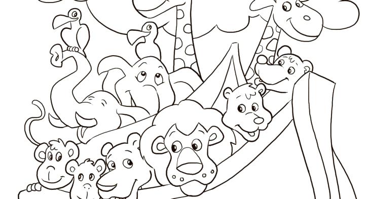 728x393 Noah Coloring Page Ark Animals Coloring Pages A Pair Of Each