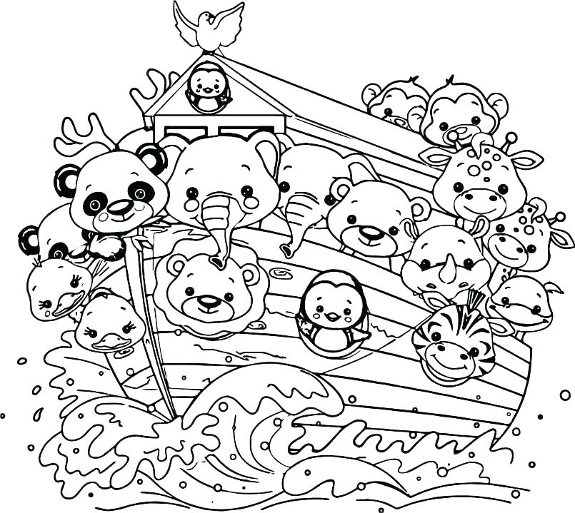 805x719 Noahs Ark Coloring Page Together With New Ark Coloring Pages