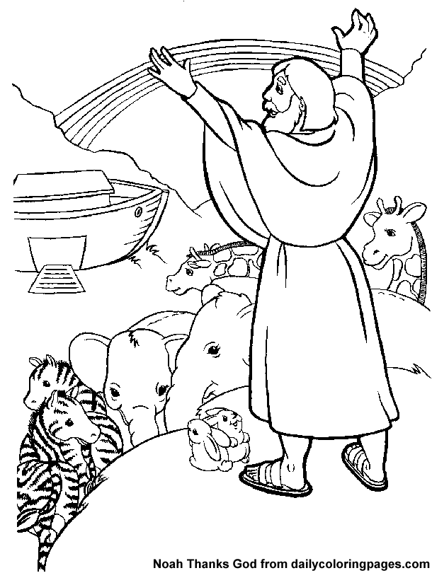 610x810 Noah's Ark Colouring Page