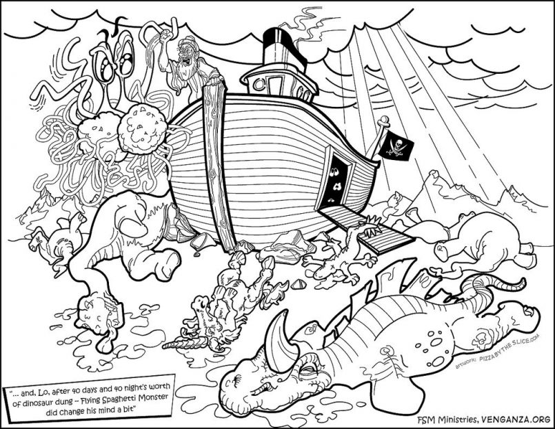805x622 Coloring Noah's Ark And Rainbow Coloring Page With Noah's Ark