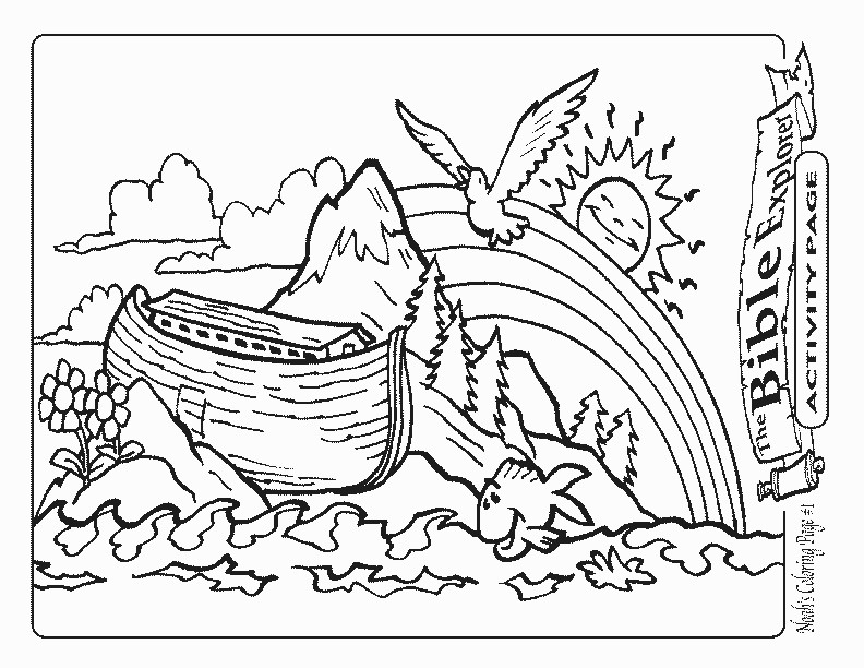 792x612 Noah Ark Coloring Page Com Colouring Pages For Kids