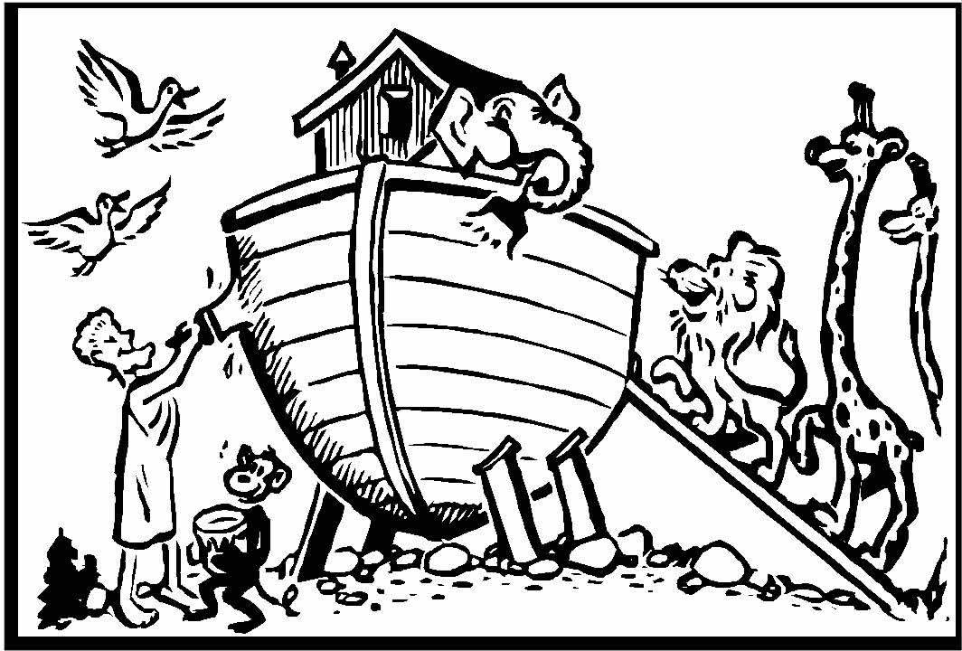 1064x720 Noah's Ark Coloring Sheet