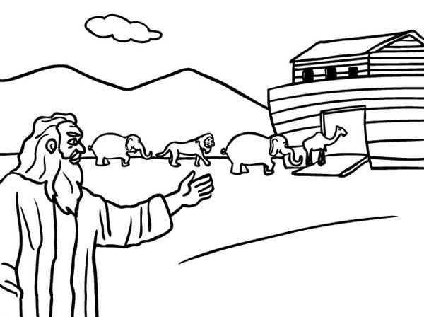 600x448 Noah And The Ark Coloring Pages To Print Bible
