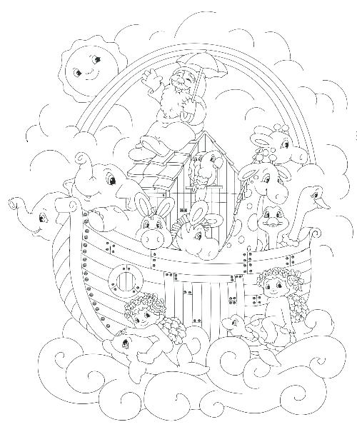 500x598 Noah And The Ark Coloring Pages