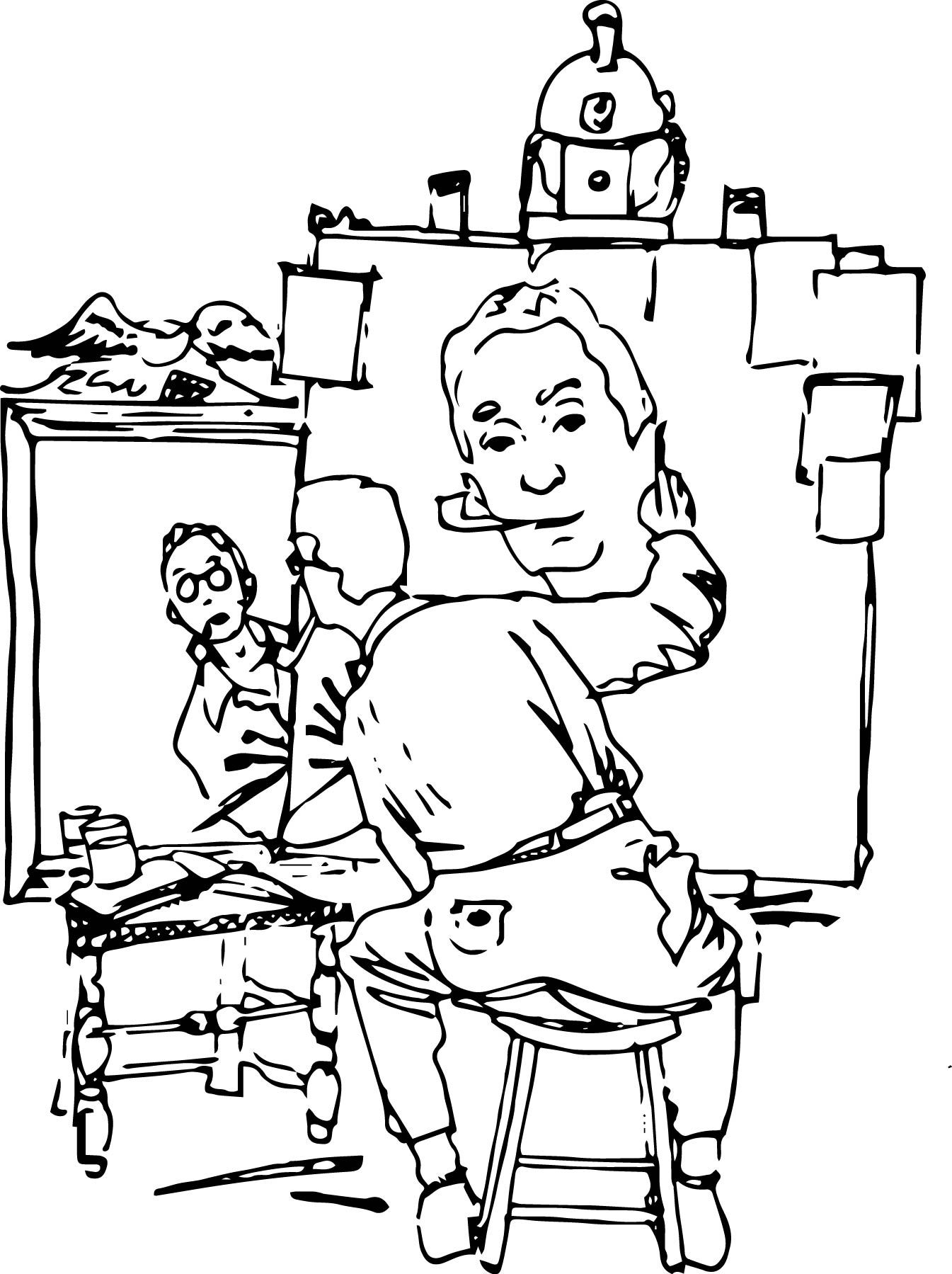 1345x1799 Norman Rockwell Coloring Pages Norman Rockwell And Norman