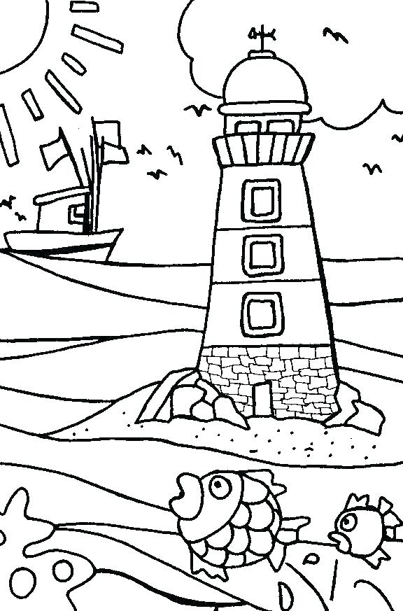 576x873 Lighthouse Coloring Pages Lighthouse Coloring Page Free North