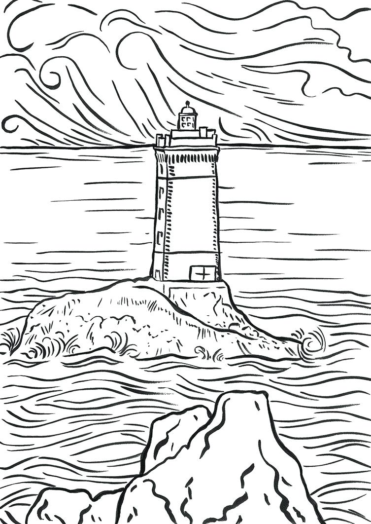 753x1062 Bodie Island Lighthouse North Carolina Coloring Page With Pages