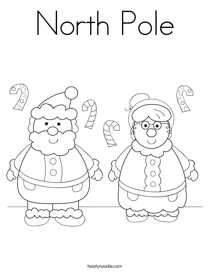 685x886 North Pole Coloring Page