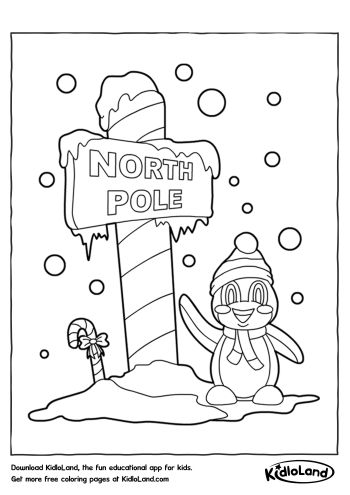 350x495 North Pole Coloring Page Free Printables For Your Kids