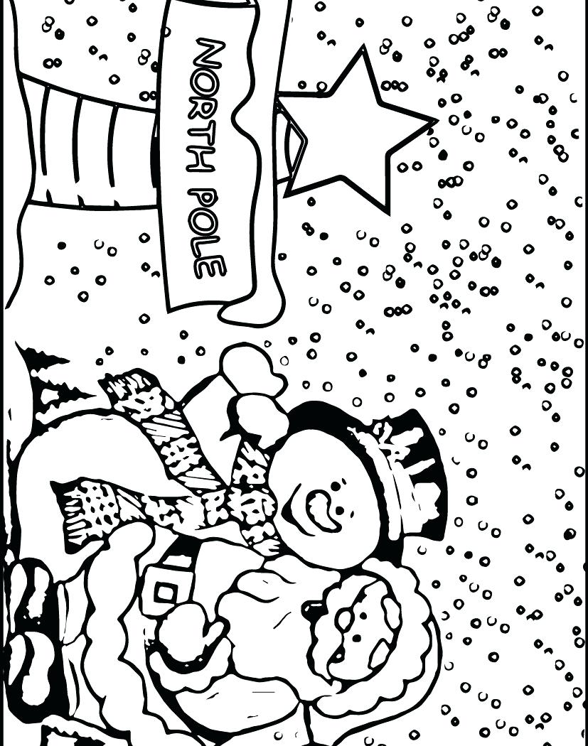 827x1050 North Pole Coloring Page In The Free Printable Kids Pages Inside