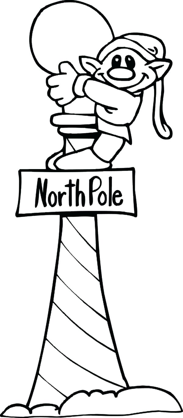 600x1372 North Pole Coloring Pages Elf Pictures Inside