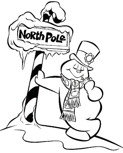 500x620 North Pole Coloring Pages Frosty The Snowman Coloring Pages Free