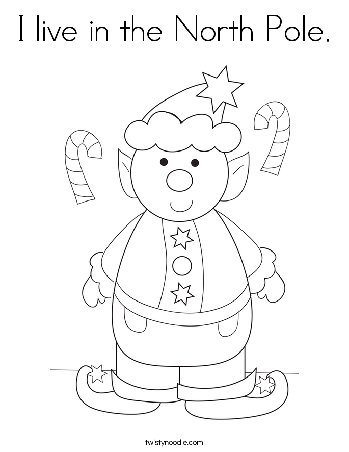 685x886 I Live In The North Pole Coloring Page