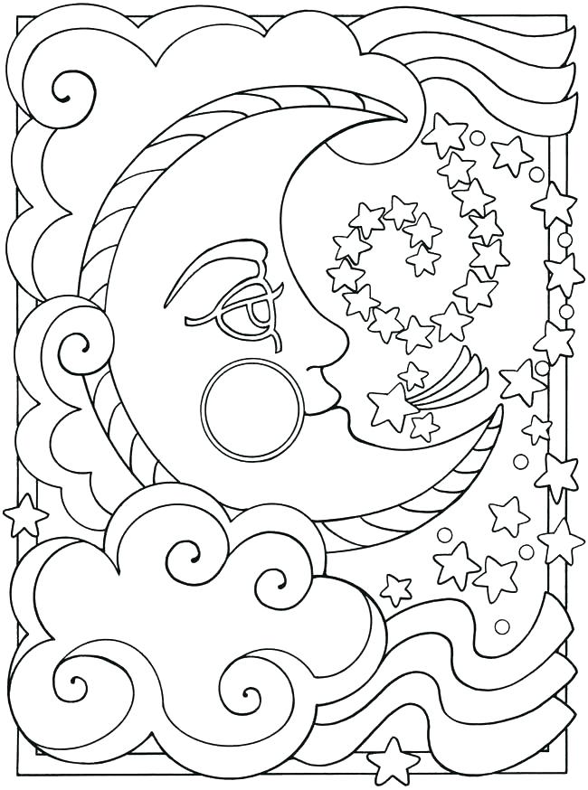 650x874 Stars Coloring Sheet