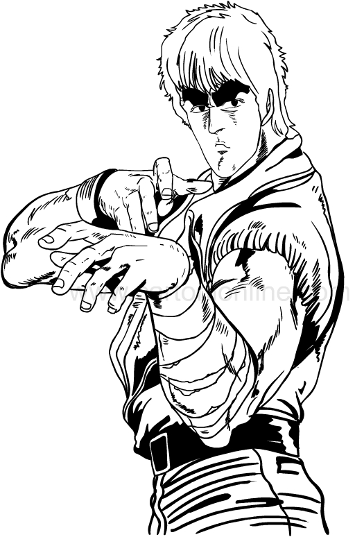 512x774 Drawing Fist Of The North Star Coloring Page