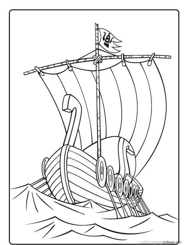 603x800 Viking Coloring Pages