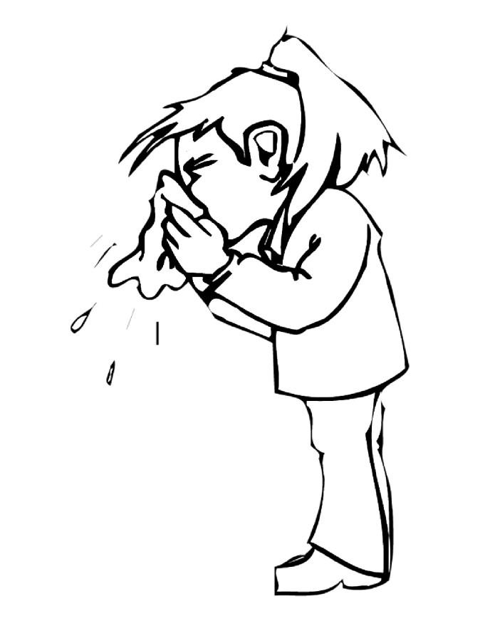 674x872 Coloring Page Nose Blowing