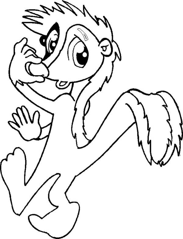 600x782 Skunk Pinch His Nose Coloring Page Color Luna