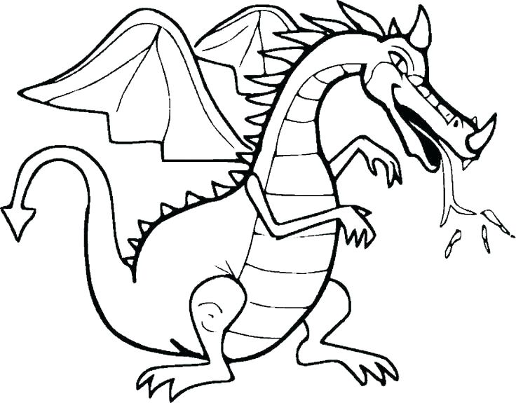 736x575 Flying Dragon Coloring Pages Dragon Coloring Pages This Has A Horn