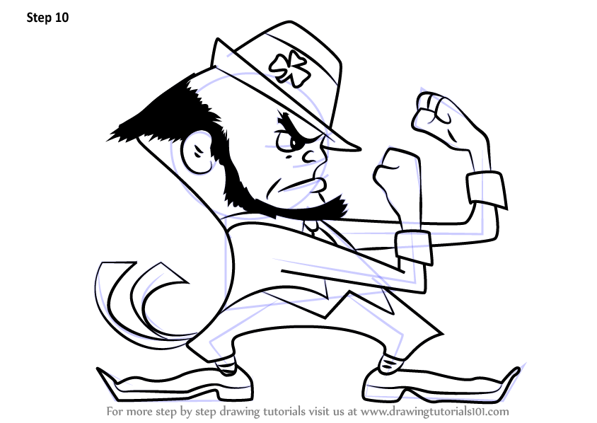 844x598 Notre Dame Fighting Irish Coloring Pages