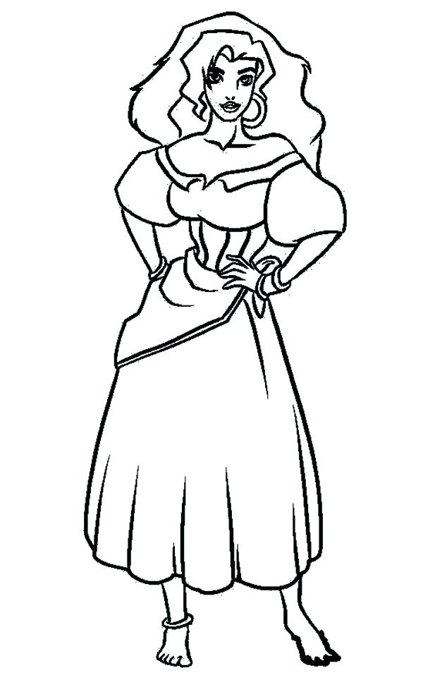 600x957 The Hunchback Of Notre Dame Coloring Pages Coloring Pages Girl
