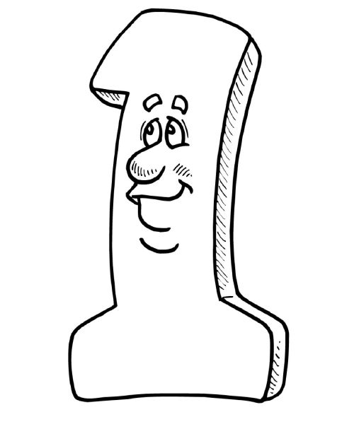 500x600 Number Coloring Pages Preschoolers